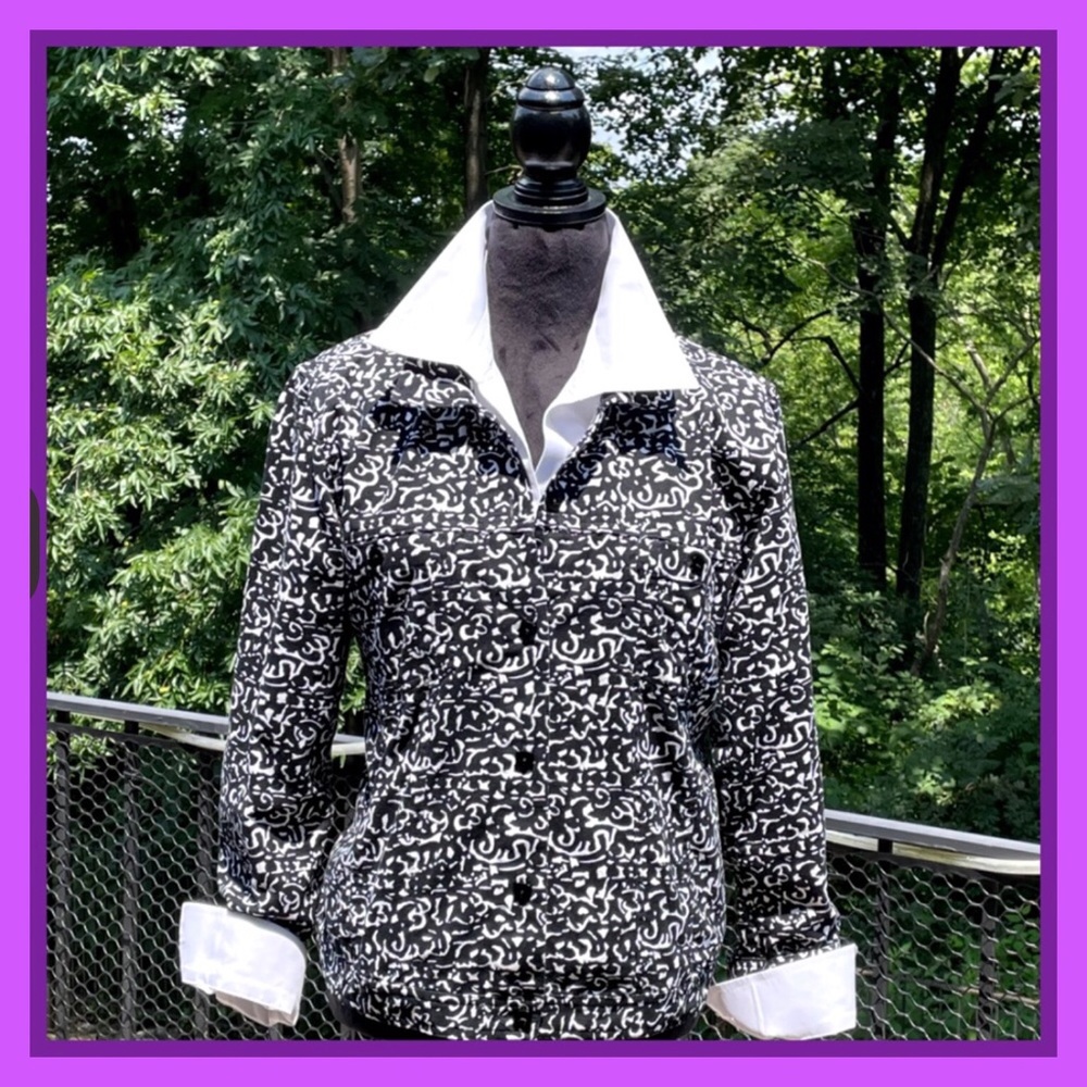 BLACK/WHITE JEAN STYLE JACKET